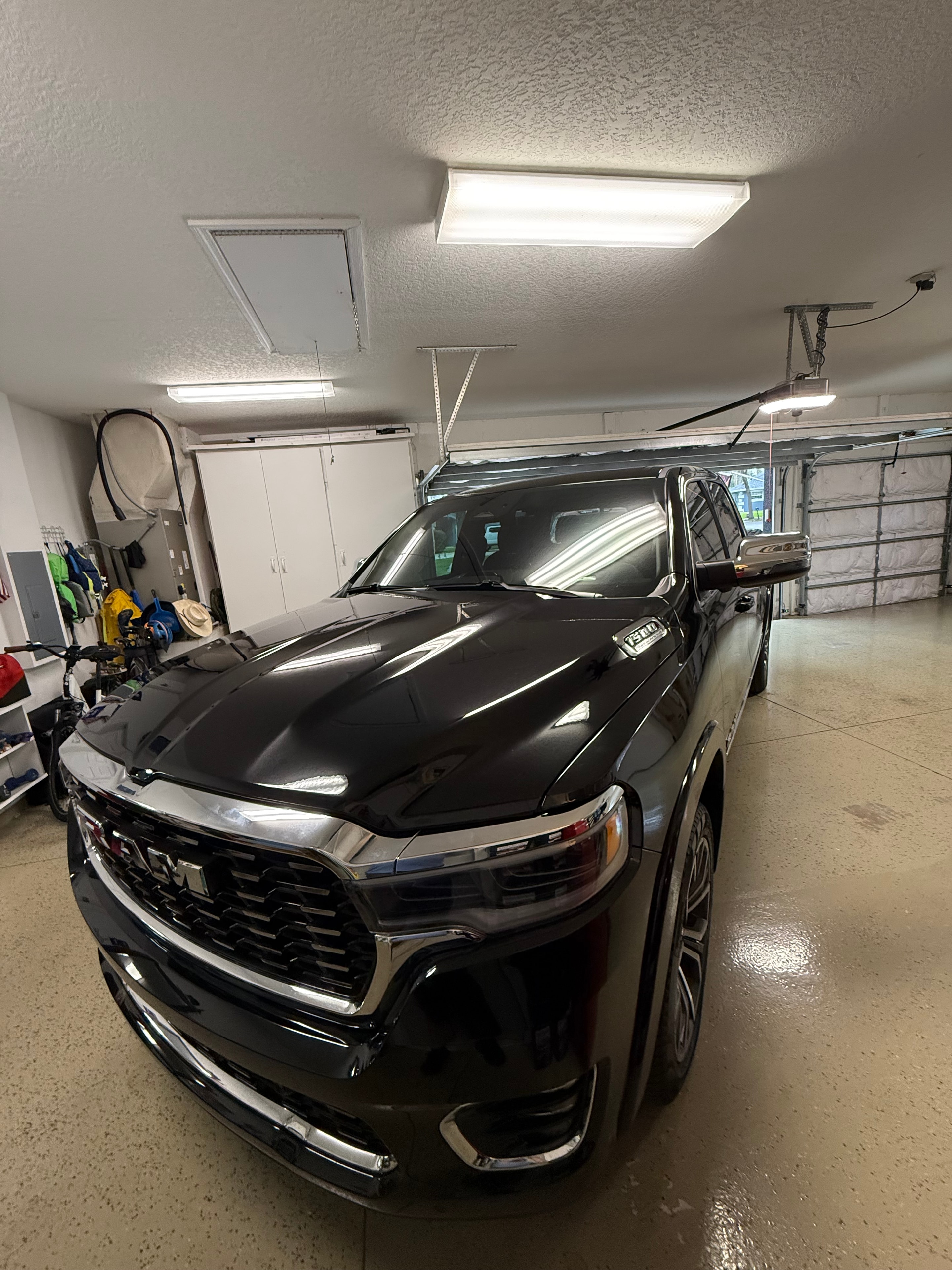 Window tinting technician at work